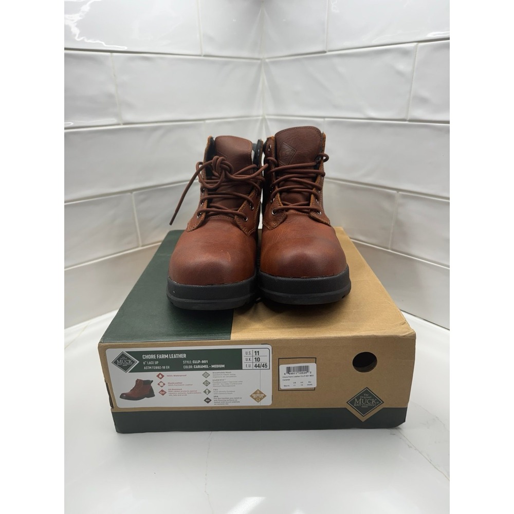 Muck MEN'S CHORE FARM LEATHER CHELSEA BOOT size 11